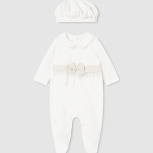 Mayoral natural 2 piece set with hat 2782 010