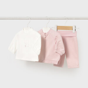 Mayoral 3 piece tracksuit baby rose 2607 040