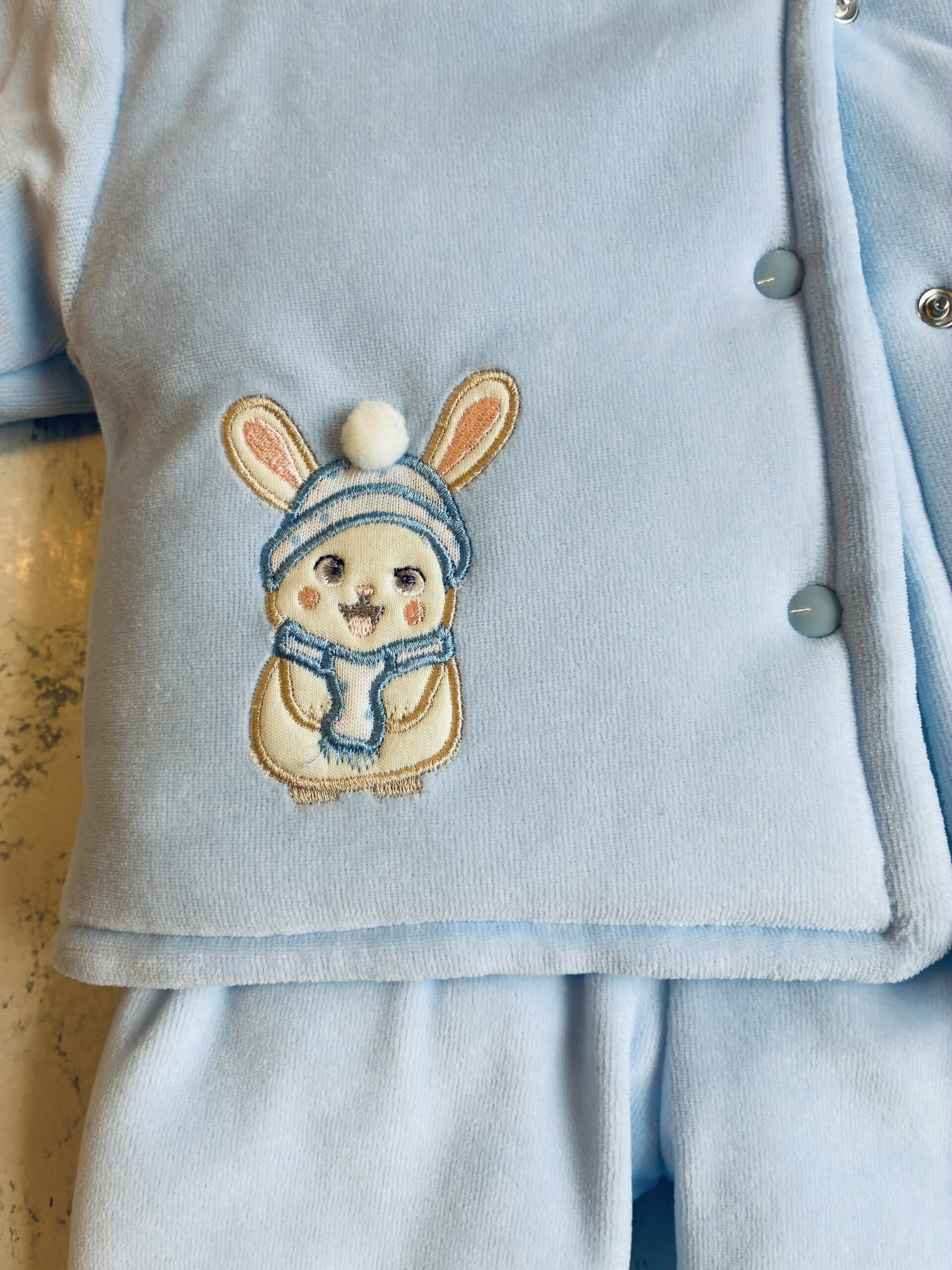 Sardon 3 piece velour set pale blue 025bb 812 bunny - Image 2