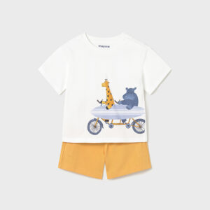 Mayoral friends shorts set peach 1670 044