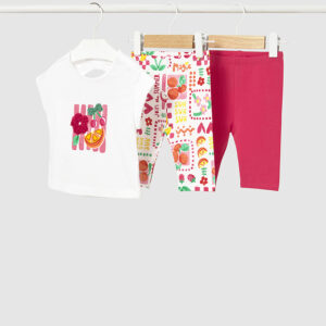 Mayoral Hibiscus 3 piece leggings set 1752 010