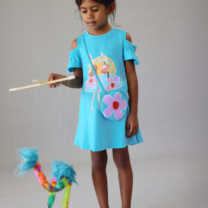 Mayoral Caribbean cut out dress with bag 3941 011