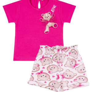 EMC CO3780 teddy sparkle shorts set
