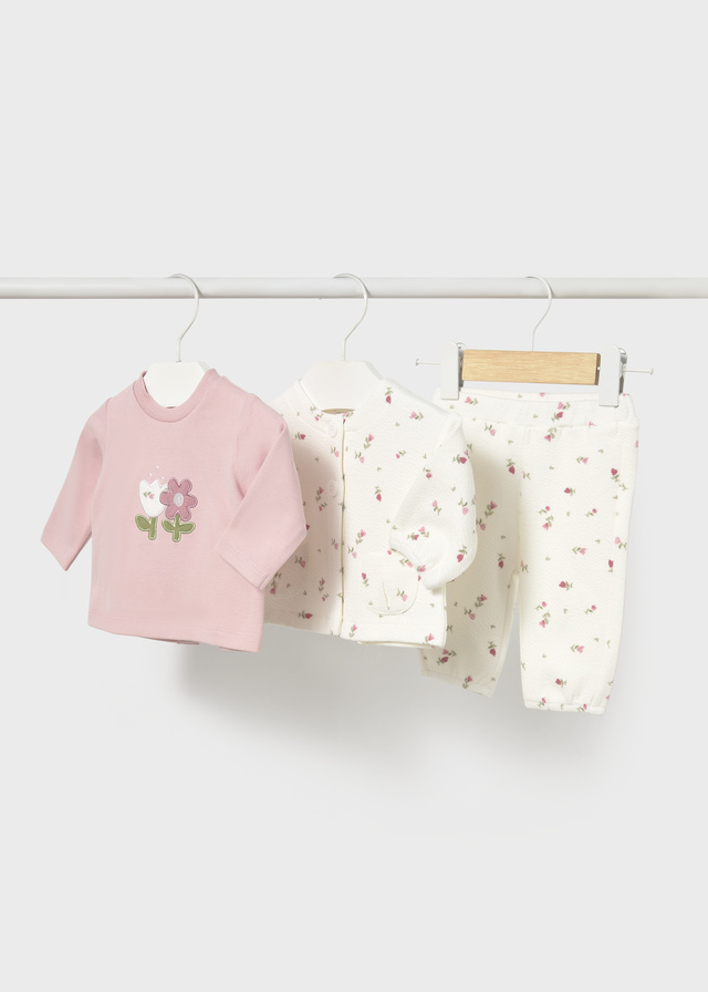 Mayoral 3 piece set baby rose 2655 60