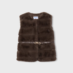 Mayoral gilet with belt 4328 62 cafe