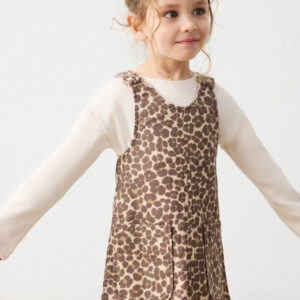 Mayoral top and pinafore 4918 20 castana