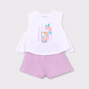 Mayoral lilac shorts set 3228 71