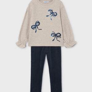 Mayoral sequin leggings & sweatshirt set 4739 61 navy
