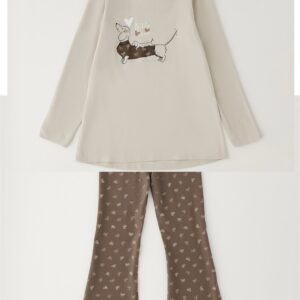 I DO dachshund flared leggings set H361 0434