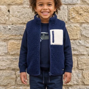 Ben & Lola Caspian Navy Borg Gilet